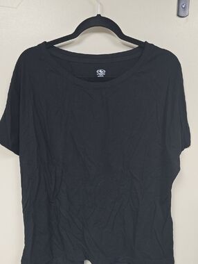 Athletic Works Black Tee Shirt With Open Back